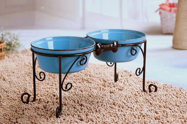 Pet Bowls and Stand